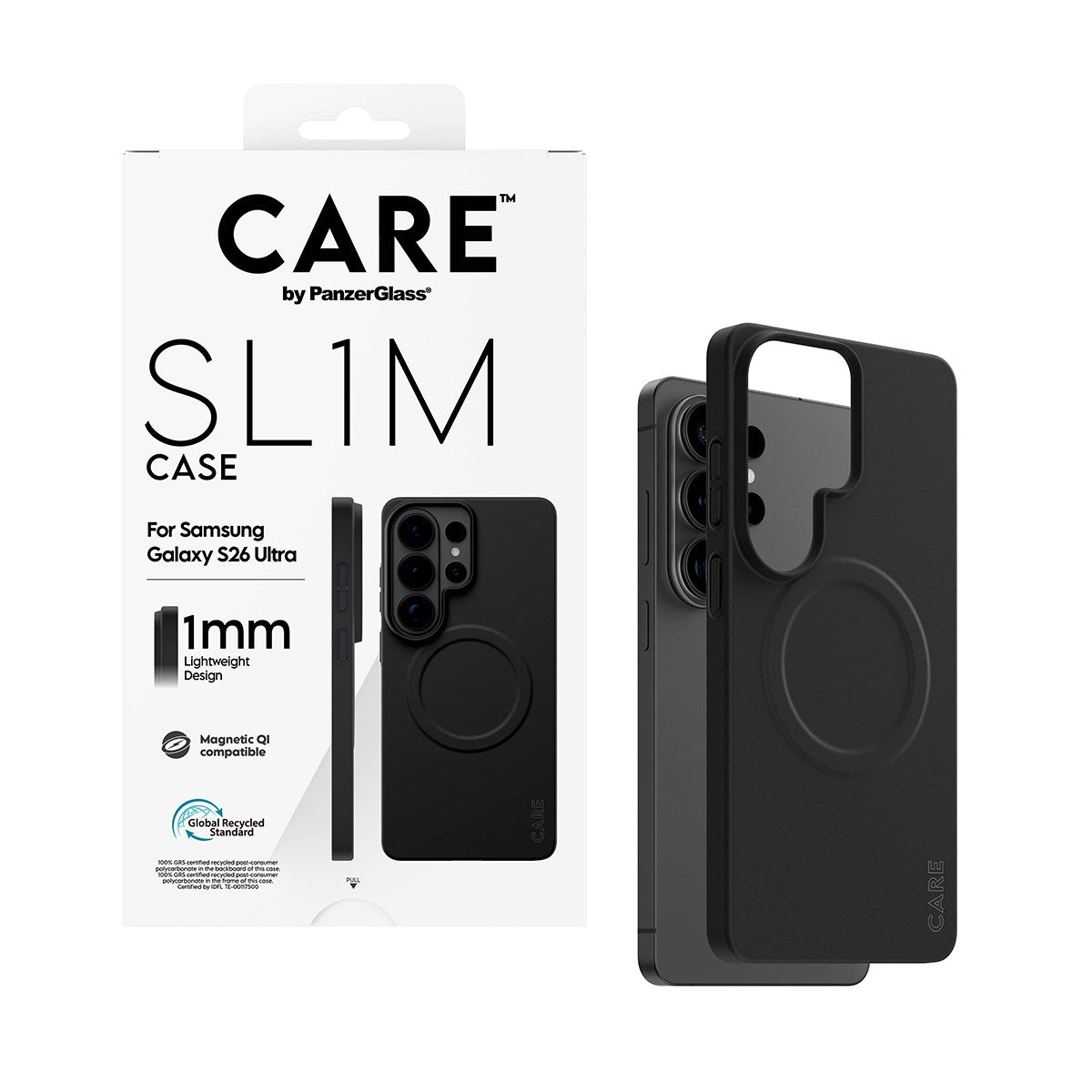 CARE™ by PanzerGlass® SL1M Case Black w. Qi Samsung Galaxy S26 Ultra